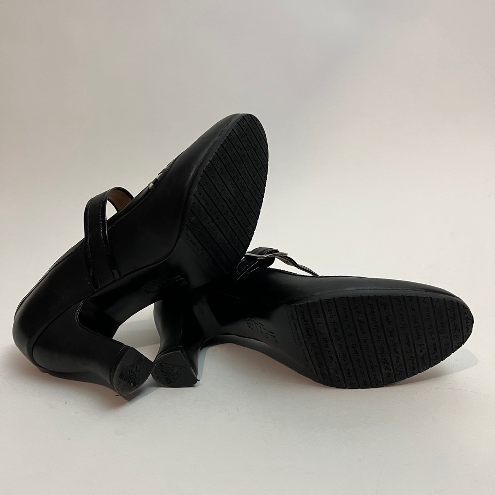DISCO Miracles Mary Jane Resurrection Black Leather & White Patent John Fluevog - Picture 5 of 7